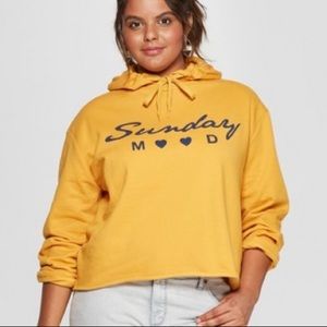 Sunday Mood Cropped Hoodie